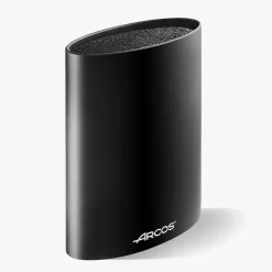 Bloc oval rangement couteaux fibres synthétiques amovibles noir 220 x 160 x 65 mm