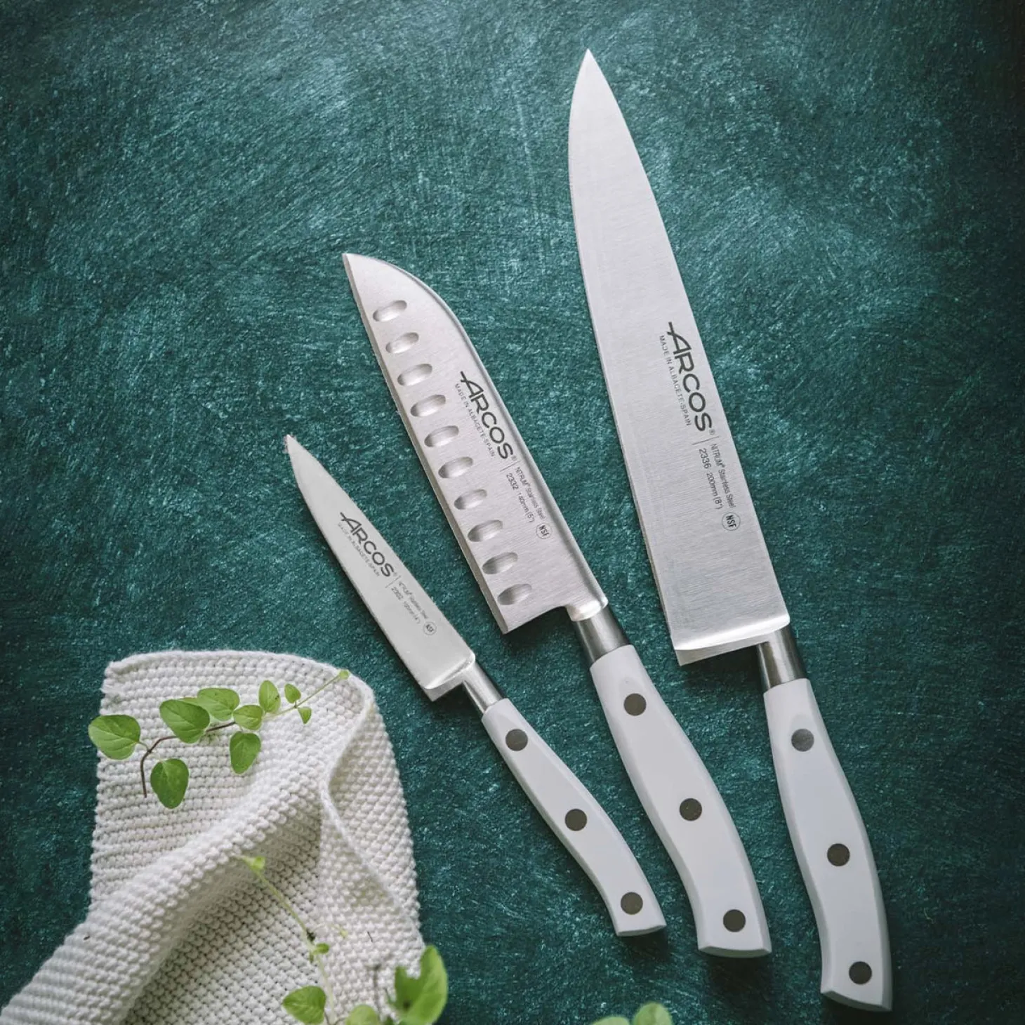 Coffret 3 couteaux Riviera Blanc