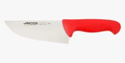 Couteau de boucher lame large rouge 2900 170 mm