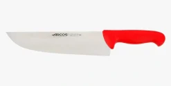 Couteau de boucher lame large rouge 2900 250 mm