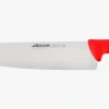 Couteau de chef lame large rouge 2900 300 mm