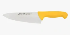 Couteau de chef lame large jaune 2900 200 mm