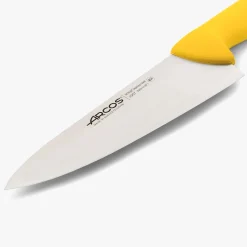 Couteau de chef lame large jaune 2900 200 mm