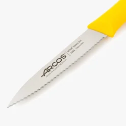 Couteau Office Cranté Couleur Jaune Série Nova 100 mm