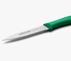 Couteau Office Cranté Couleur Vert Série Nova 100 mm