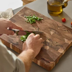 LANCHE À DÉCOUPER EN BOIS DE TECK