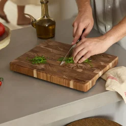 LANCHE À DÉCOUPER EN BOIS DE TECK