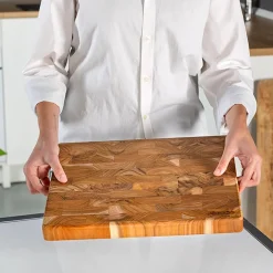 LANCHE À DÉCOUPER EN BOIS DE TECK