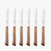 Set 6 couteaux à steak crantés hêtre