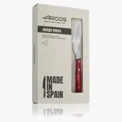 Set 6 couteaux à steak/pizza/burger en bois de peuplier compatible LV acajou 110 mm