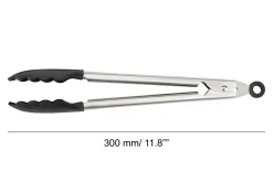 Set 3 piezas Serie Samoa Iconic Negra+ espátula ranurada y pinzas