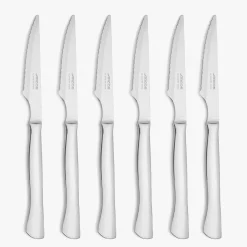 Set de 6 couteaux à steak forgés en acier inoxydable